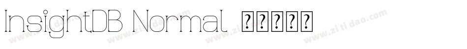 InsightDB Normal字体转换